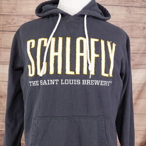 SCHLAFLY BEER ST‎ LOUIS MO BREWERY PULLOVER HOODIE SIZE L **READ